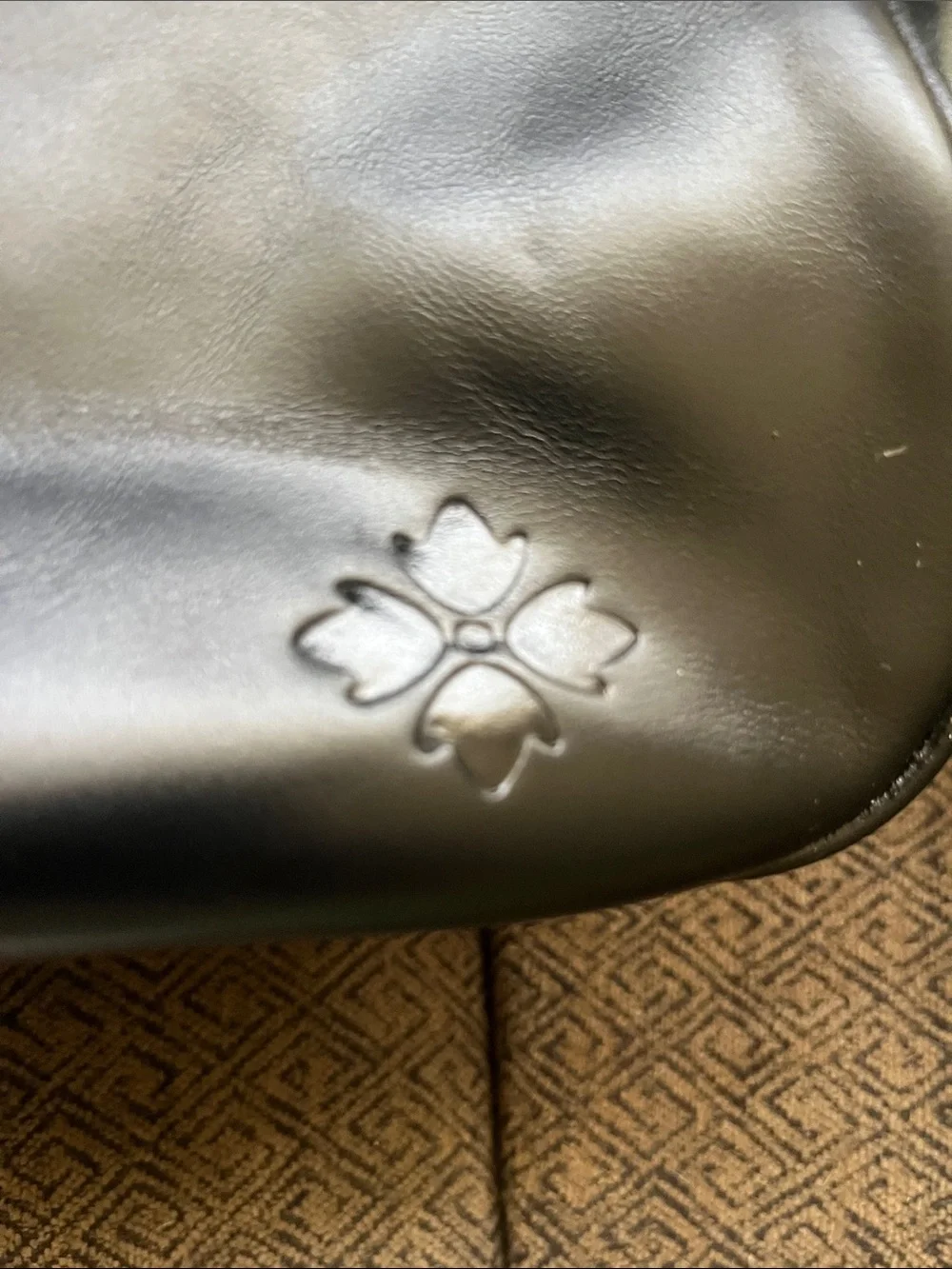 Patricia Nash Black Leather Shoulder Bag